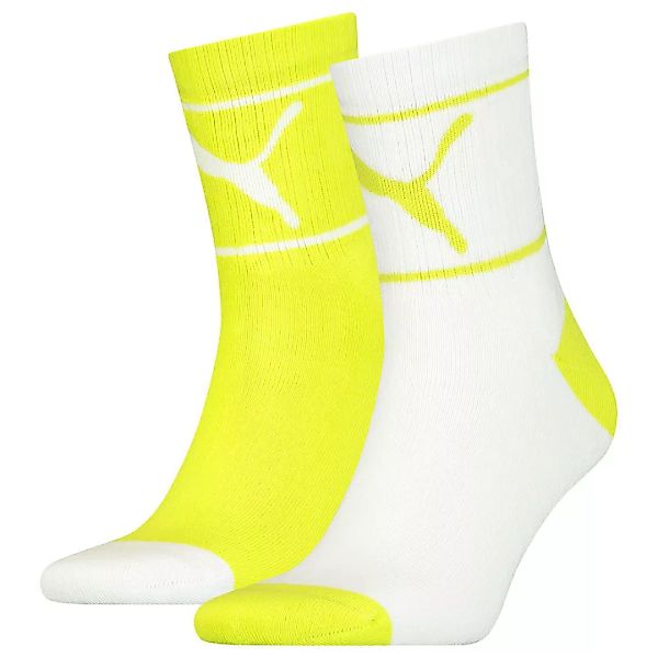 Puma Chill Short Crew Socken 2 Paare EU 35-38 Bright Green / White günstig online kaufen