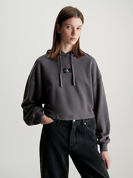 Calvin Klein Jeans Kapuzensweatshirt "WASHED WOVEN LABEL HOODIE" günstig online kaufen