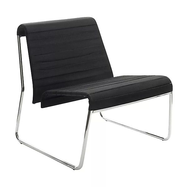 Danese - Farallon Lounge Stuhl - schwarz/Gestell verchromt/BxHxT 68,5x71x72 günstig online kaufen