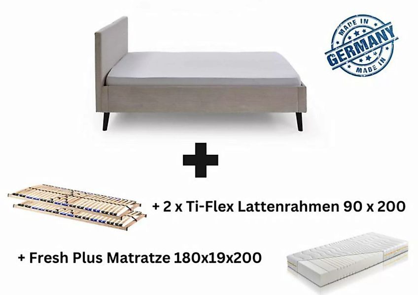Aileenstore Polsterbett Viola, Doppelbett 180x200 cm mit Lattenrahmen+Matra günstig online kaufen