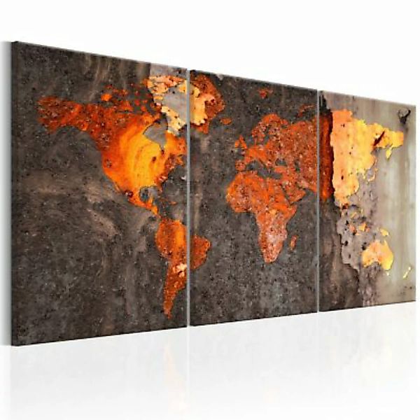 artgeist Wandbild World Map: Rusty World mehrfarbig Gr. 60 x 30 günstig online kaufen