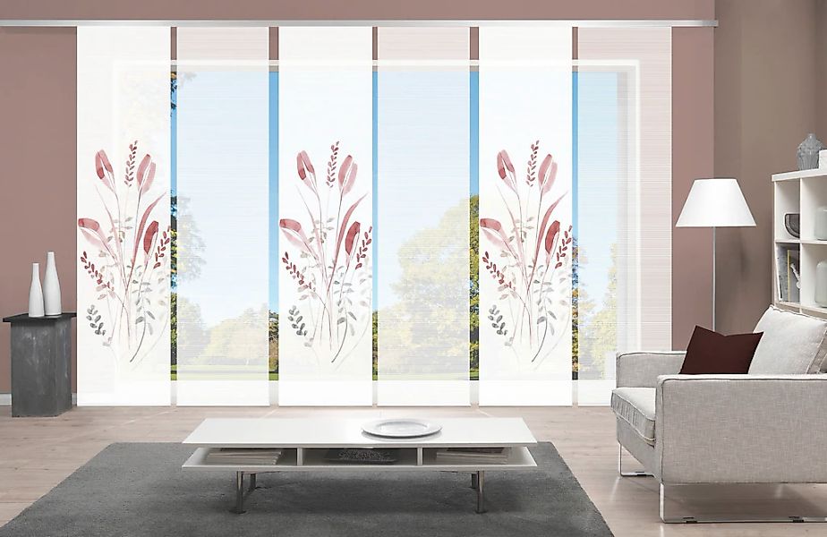 Vision S Schiebegardine "AYENE 6er SET" Paneelwagen 6 Stk. tlg. Schiebevorh günstig online kaufen