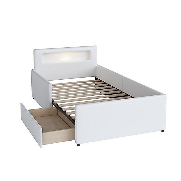 Gotagee Polsterbett Kinderbett Mit Ablagefächern Einzelbett 90x200cm günstig online kaufen