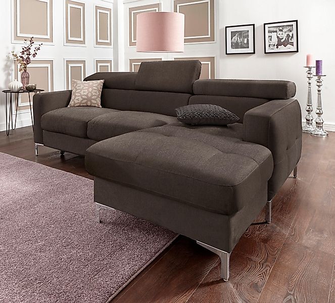 COTTA Ecksofa "Sammy L-Form", mit Kopfteilverstellung, wahlweise mit Bettfu günstig online kaufen