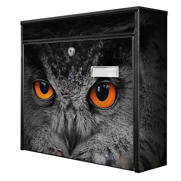 Banjado Briefkasten Schwarz 36.2x32.2x10cm Groß / Inkl. Montagematerial & 2 günstig online kaufen