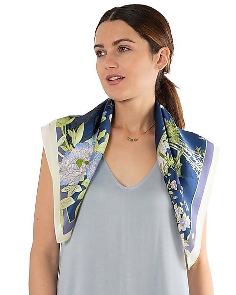 MayTree Seidentuch Premium quadratisch 64x64cm, Asian Garden, Nickituch, Ba günstig online kaufen