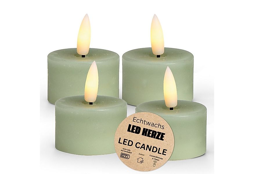 matches21 HOME & HOBBY LED-Kerze LED Teelichter 4er Set Wachs, Elektrische günstig online kaufen