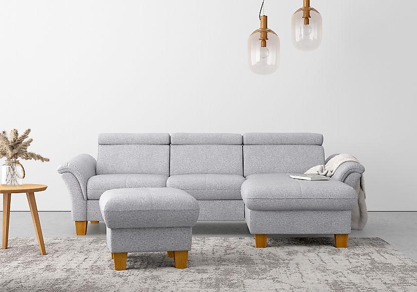 Home affaire "Lindgren L-Form" wahlweise mit Bett mit klappbaren Rollen, Ka günstig online kaufen