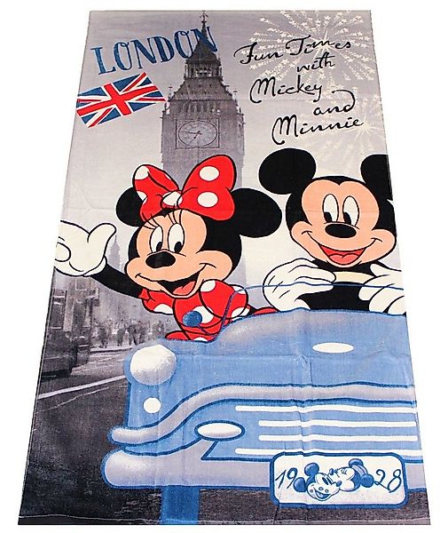 Jerry Fabrics Handtuch Disney Micky Minnie Maus Handtuch London 70x140 cm 1 günstig online kaufen