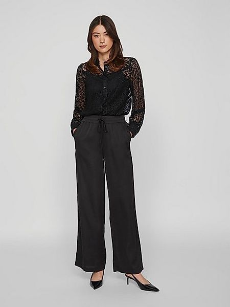 Vila Stoffhose Stoff Hose mit Verstellbarem Bund Palazzo Style VIELLETTE HW günstig online kaufen