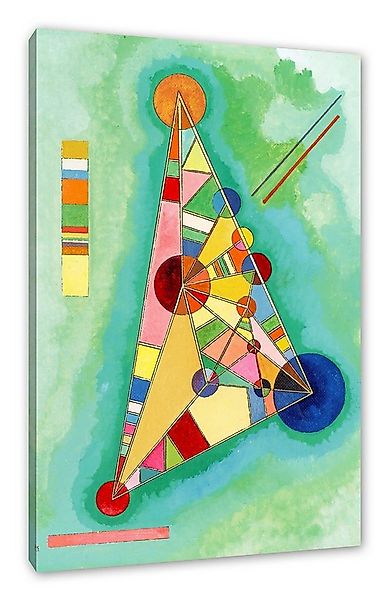 Pixxprint Leinwandbild Wassily Kandinsky - Bunt im Dreieck, Wassily Kandins günstig online kaufen
