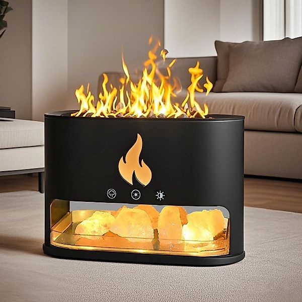 YINDN Luftbefeuchter 250ml Flame Aroma Diffuser, günstig online kaufen