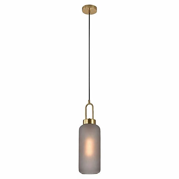 Housenordic Pendelleuchte 6406115 messing grau Stahl Rauchglas L/D: ca. 150 günstig online kaufen