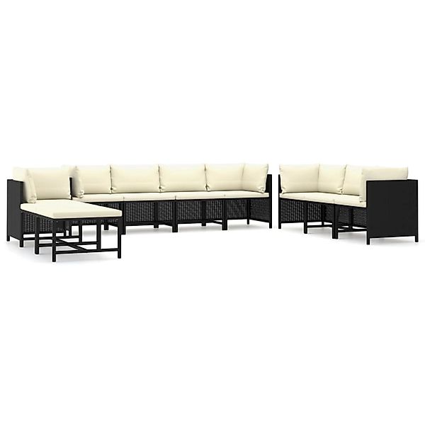 vidaXL Gartenlounge-Set 10-tlg. Garten-Lounge-Set mit Kissen günstig online kaufen