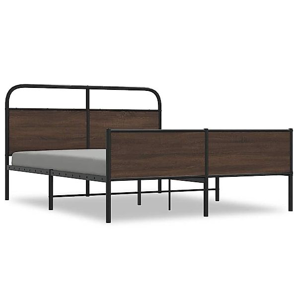 vidaXL Bett Metallbett ohne Matratze Braun günstig online kaufen