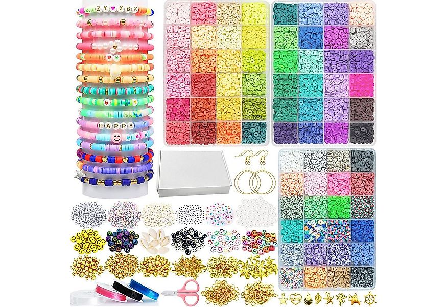 SURFOU Kreativset 72 Farben 11520 Stück Perlen Set – Polymer Clay Beads für günstig online kaufen