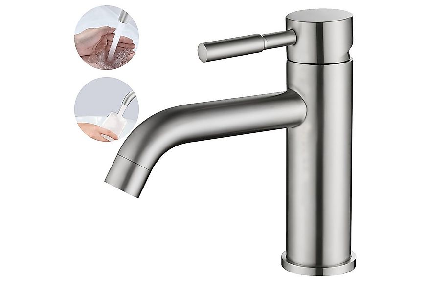 AICA Waschtischarmatur Badarmatur aus 304 Edelstahl mit Einhandgriff für Wa günstig online kaufen