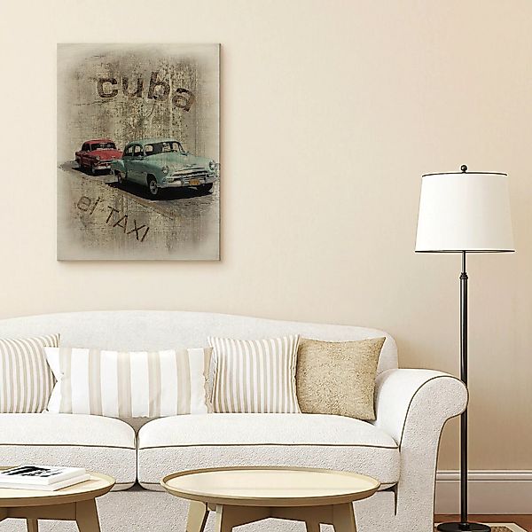 Artland Holzbild "Kuba - Das Taxi", Fahrzeugbilder, (1 St.) günstig online kaufen