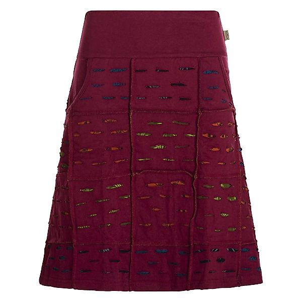 Vishes A-Linien-Rock Damen knielang Rock Baumwolle günstig online kaufen