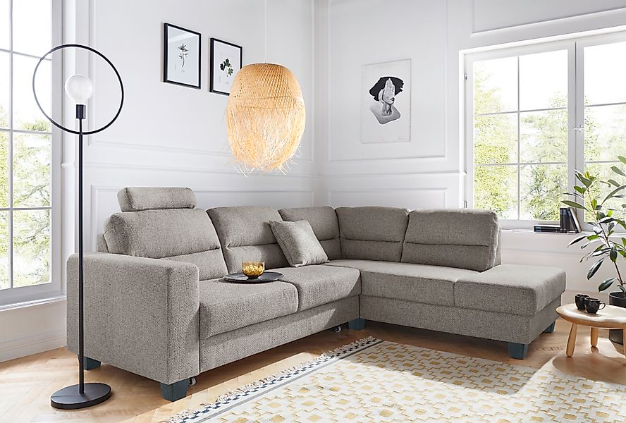 TRENDMANUFAKTUR Ecksofa »Chamber, zeitlos & elegant, bequem, L-Form« inklus günstig online kaufen