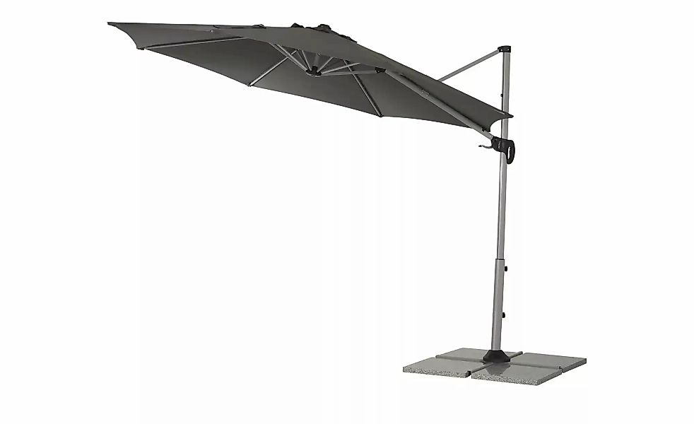 Ampelschirm  Ø 300 cm Derby Sun ¦ grau ¦ Maße (cm): H: 244  Ø: 300 Garten > günstig online kaufen