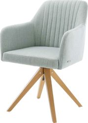 DELIFE Polsterstuhl Greg-Flex, Holzgestell kantig Natur günstig online kaufen