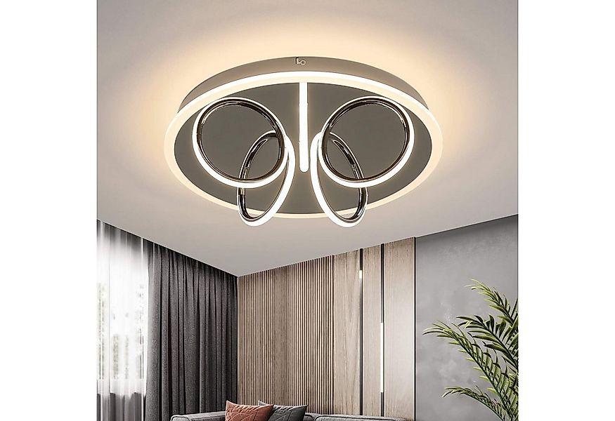 Nettlife LED Deckenleuchte Wohnzimmer 48CM 41W Modern 3000K Deckenlampe, LE günstig online kaufen