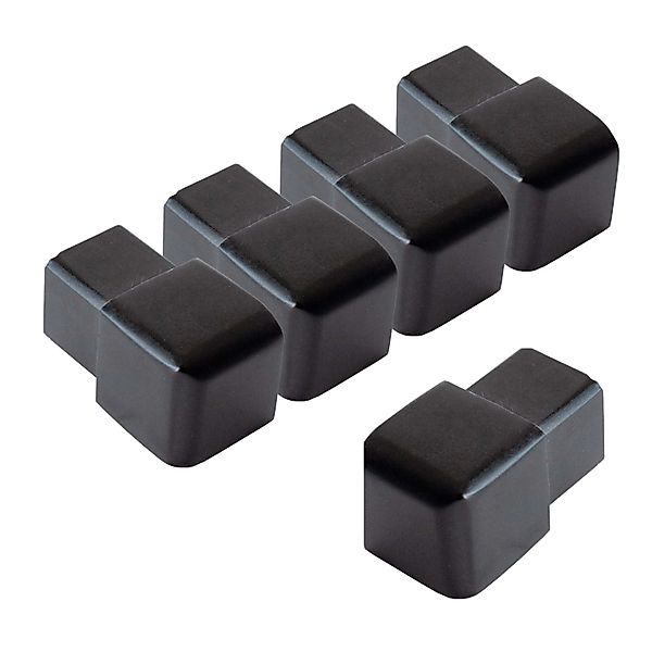 Dalsys Endstück Quadratprofil 5x 12,5mm Alu Eloxiert Schwarz günstig online kaufen