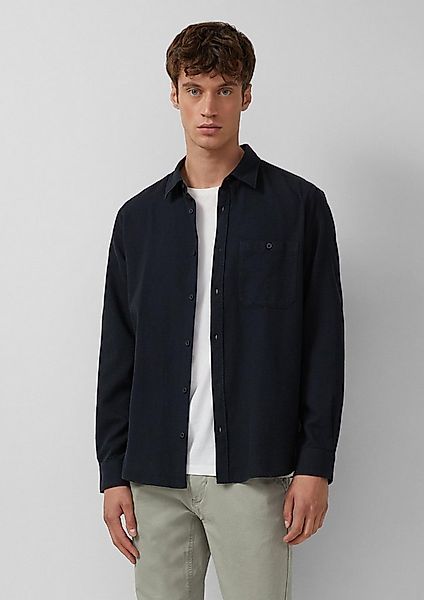 s.Oliver Langarmhemd Hemd Regular Fit: Strukturiertes Baumwollhemd mit Brus günstig online kaufen