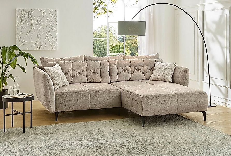 Jockenhöfer Gruppe Ecksofa Salo L-Form, im Retrolook mit Wellenfederung und günstig online kaufen