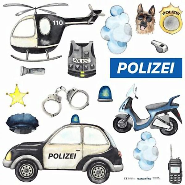 WANDKIND Wandtattoo Polizei Set V339 bunt Gr. 60 x 60 günstig online kaufen