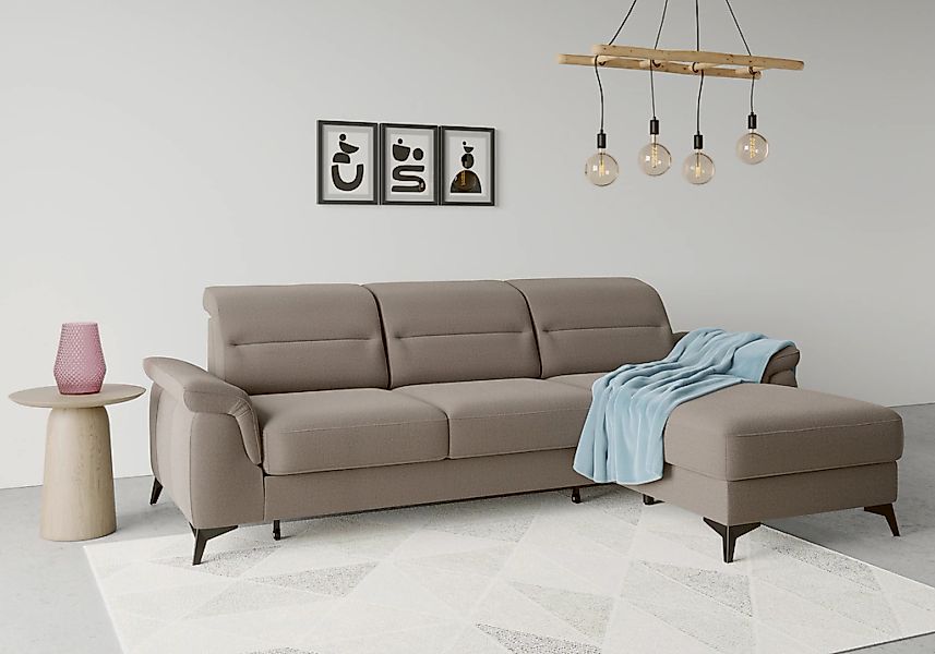 sit&more Ecksofa "Sinatra L-Form" mit Recamiere, optional mit Kopfteilverst günstig online kaufen
