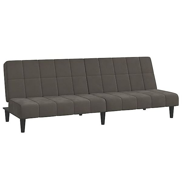 vidaXL Schlafsofa, Sofa 2-Sitzer Dunkelgrau Samt günstig online kaufen