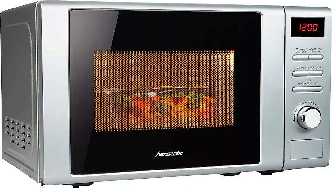 Hanseatic Mikrowelle »AG720CGE-PM«, Grill, 700 W, Auftaufunktion, 8 Automat günstig online kaufen