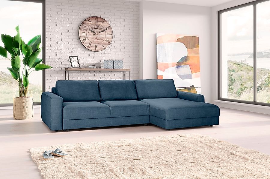TRENDMANUFAKTUR Ecksofa »Bourbon II, mit extratiefer Sitzfläche und extrabr günstig online kaufen