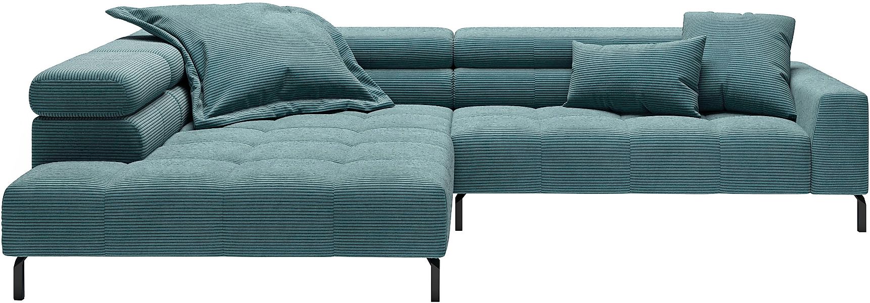 PLACES OF STYLE Ecksofa »Claya, L-Form, incl. Kopfteilverstellung, Breite 3 günstig online kaufen