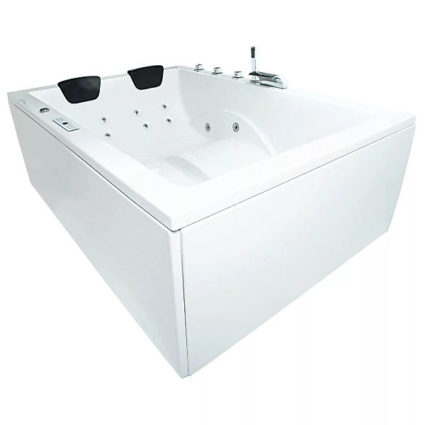 Basera® Indoor Whirlpool Badewanne XXL Wave 2 Personen Classic 180 x 130 cm günstig online kaufen