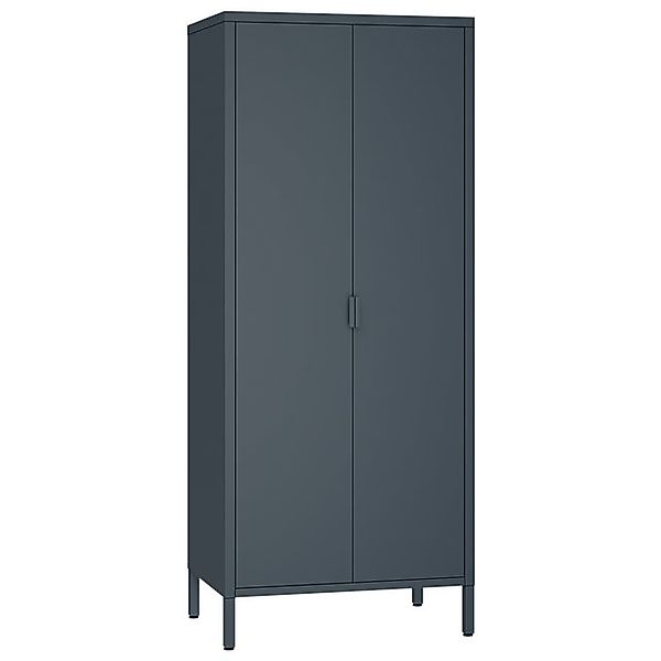 skølm Kleiderschrank Ituri (schwarz) aus Stahl, 170x80x45 cm günstig online kaufen
