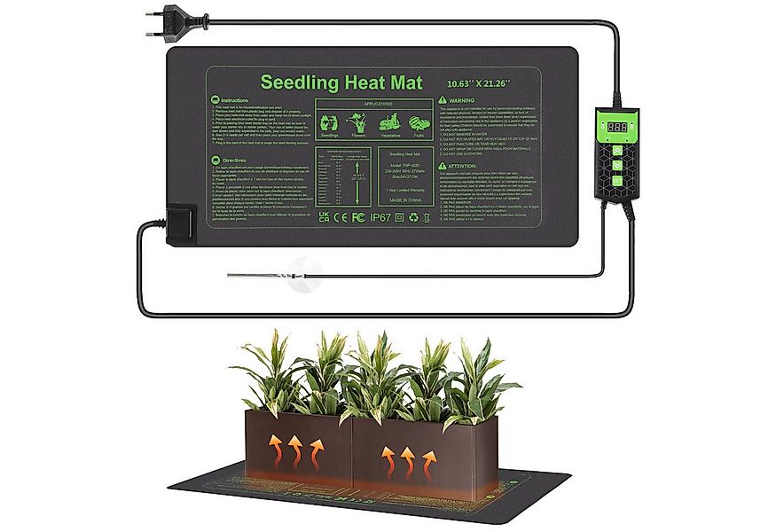 Clanmacy Heizmatten Heizmatte mit Thermostat Terrarium 27W Zimmergewächshau günstig online kaufen