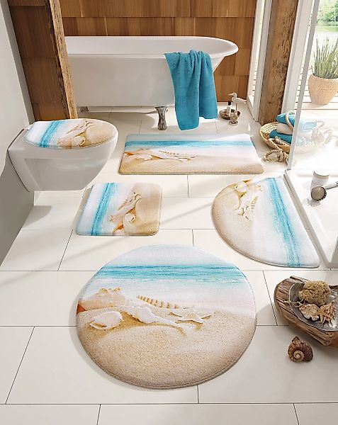 my home Badematte "Strand" Höhe 14 mm Memory Schaum fußbodenheizungsgeeigne günstig online kaufen