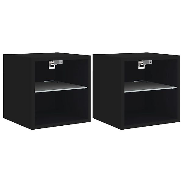vidaXL TV-Wand TV-Wandschränke mit LED-Leuchten 2 günstig online kaufen