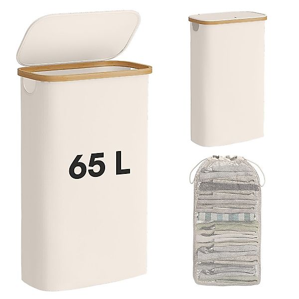 Bellamio Wäschekorb Tolt mit Deckel (Beige, günstig online kaufen
