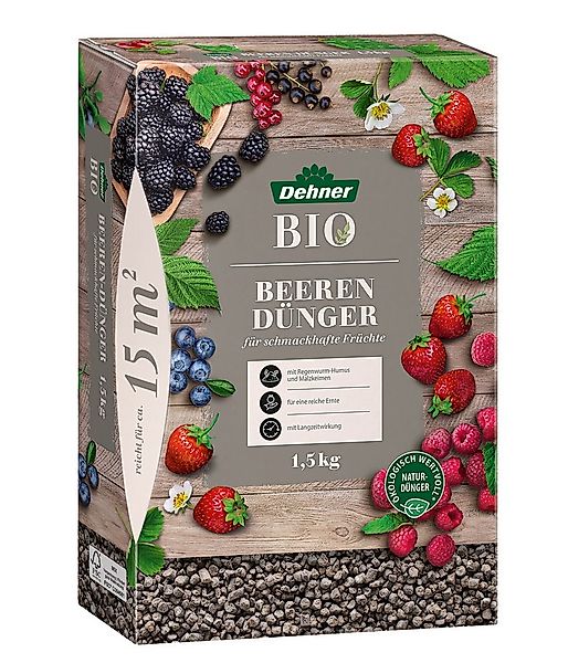 Dehner Gartendünger Bio Beerendünger, hochwertiger NPK-Dünger,1.5 kg, für c günstig online kaufen