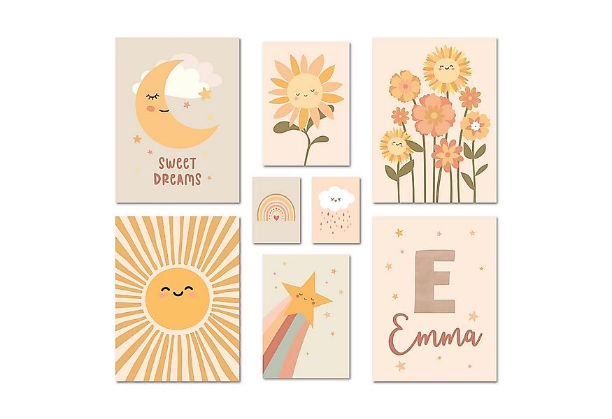 ARTFAVES Bilder-Collage Poster Set - Happy Kids Nature - Deko Wandbilder ki günstig online kaufen