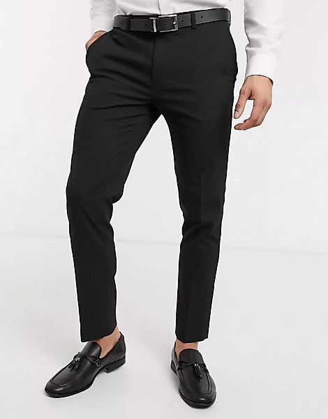 Burton Menswear – Enge Anzughose in Schwarz günstig online kaufen