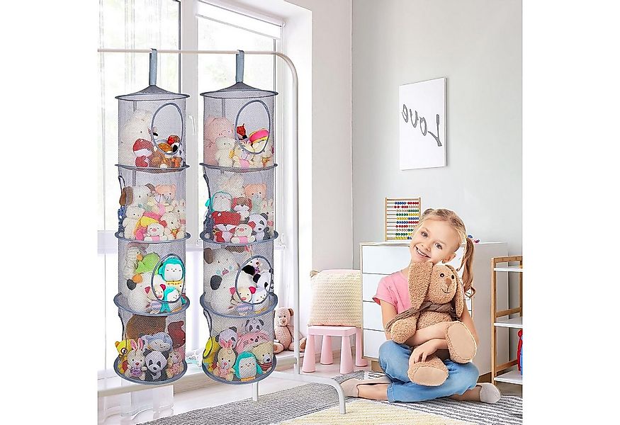 Mutig Hängeregal 2 Stück Hängeaufbewahrung, 4 Fächer, Faltbarer Hängender S günstig online kaufen