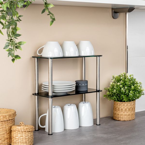 bremermann Küchenregal Glas-Regal, Küchenregal auf 2 günstig online kaufen