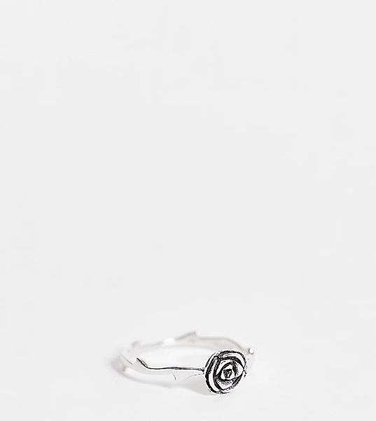 ASOS DESIGN – Ring aus Sterlingsilber im Rosendesign günstig online kaufen