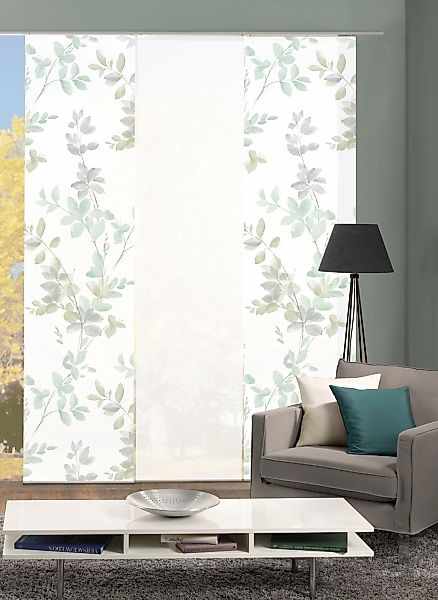 HOME WOHNIDEEN "3er SET" Paneelwagen 3 Stk. tlg. Schiebevorhang Digidruck 3 günstig online kaufen