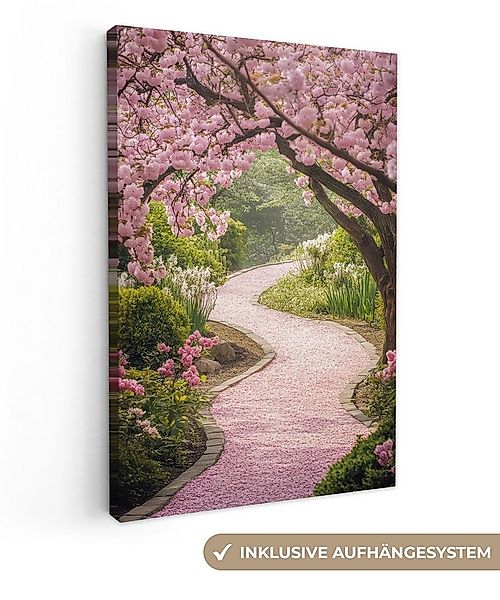 OneMillionCanvasses® Leinwandbild Kirschblüte - Natur - Sakura - Weg - Japa günstig online kaufen